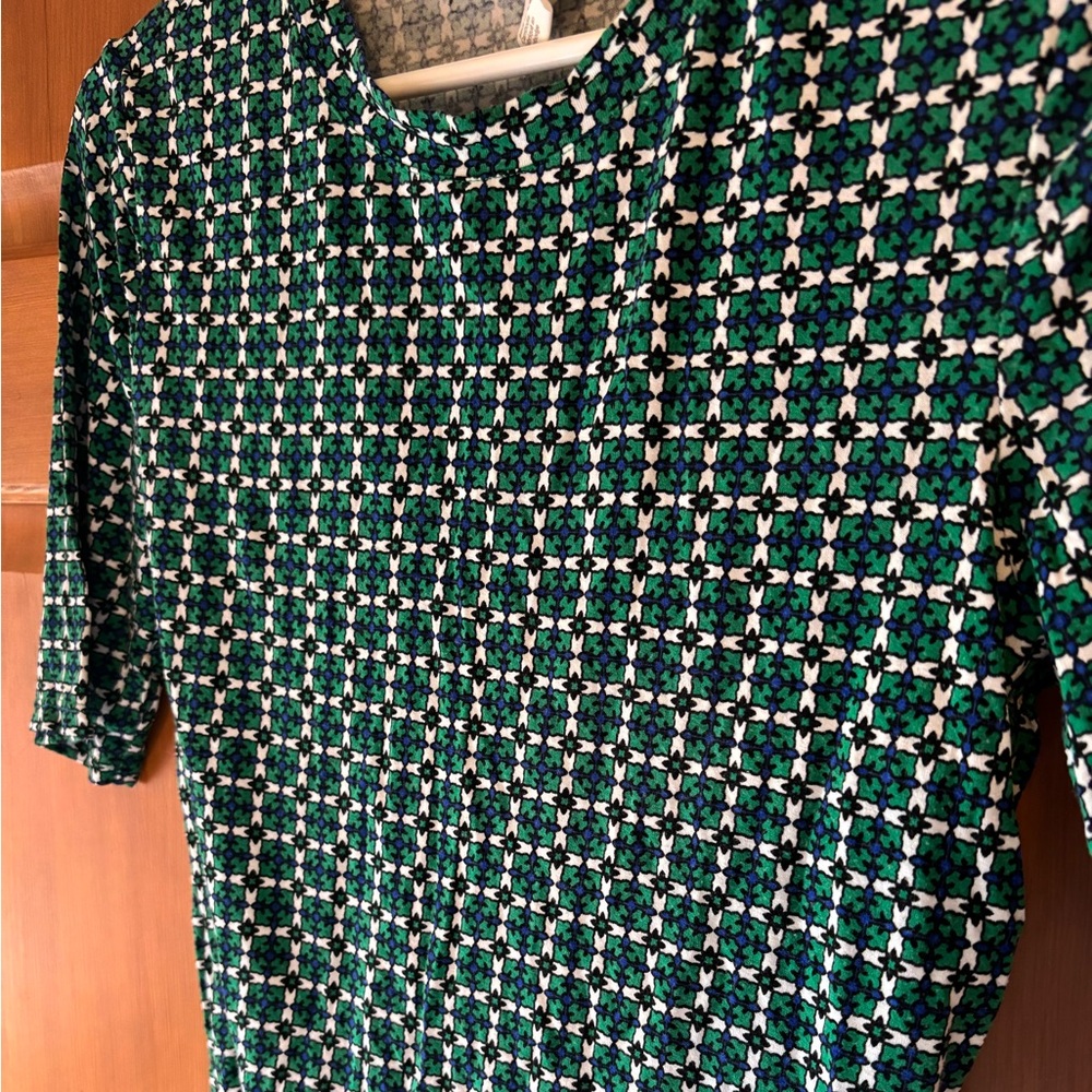 H&M Multicolor Geometric Print Blouse